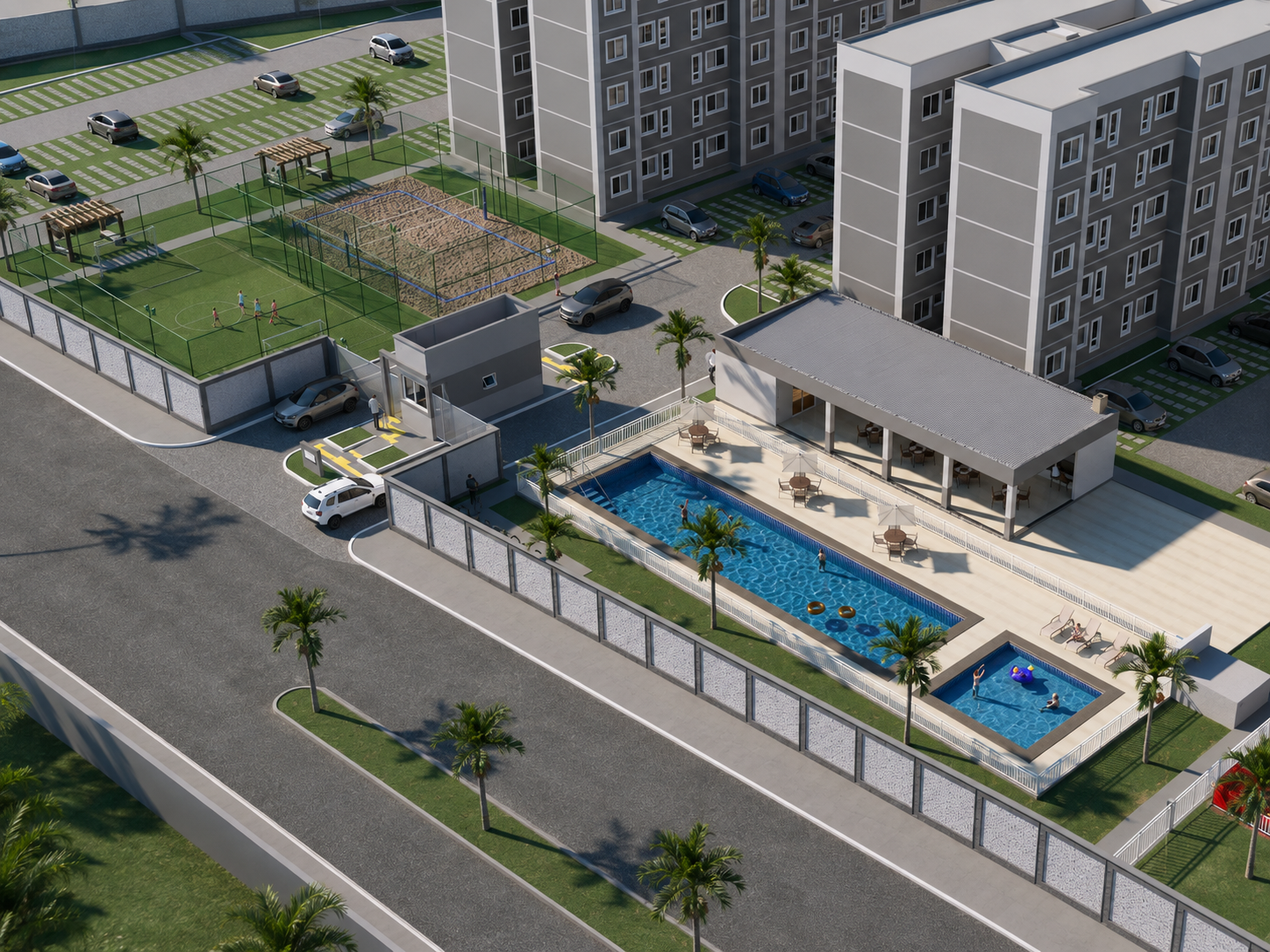 Piscina e área de lazer — Gran Village