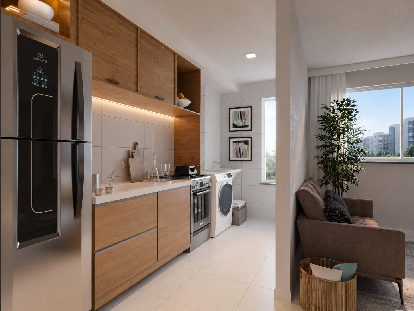 Cozinha do apartamento — Gran Village
