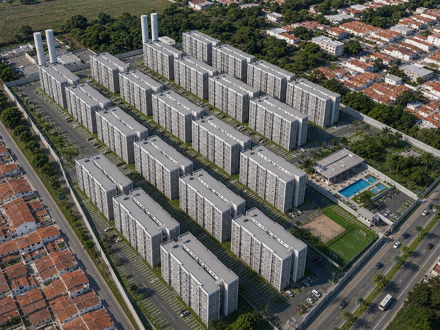 Vista aérea do condomínio — Gran Village