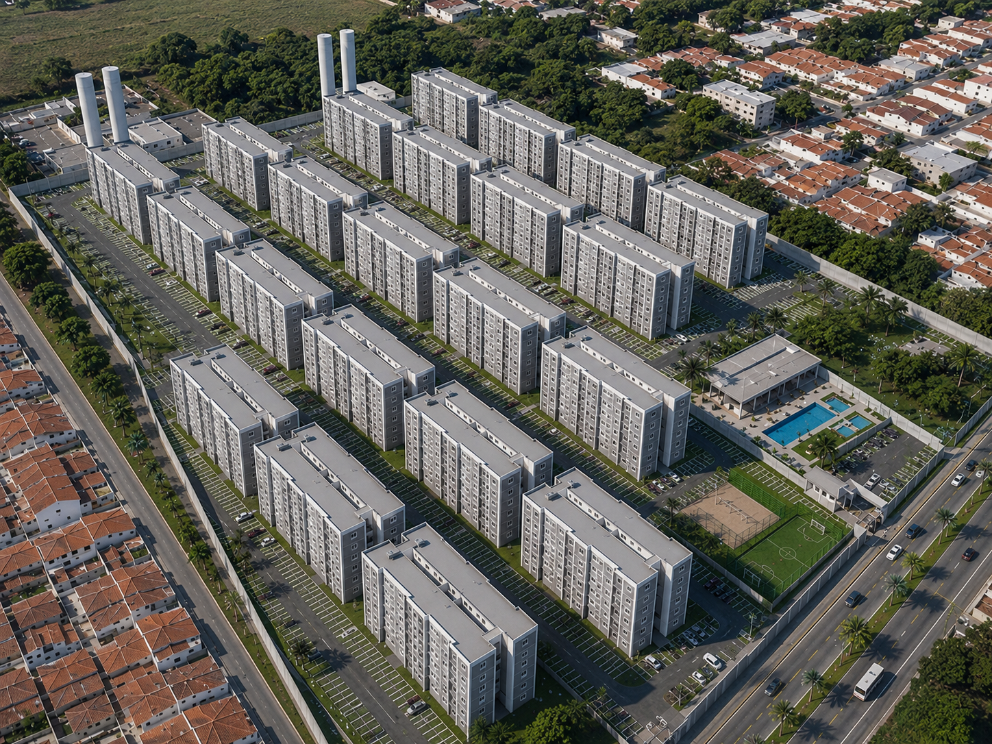Vista aérea do condomínio — Gran Village